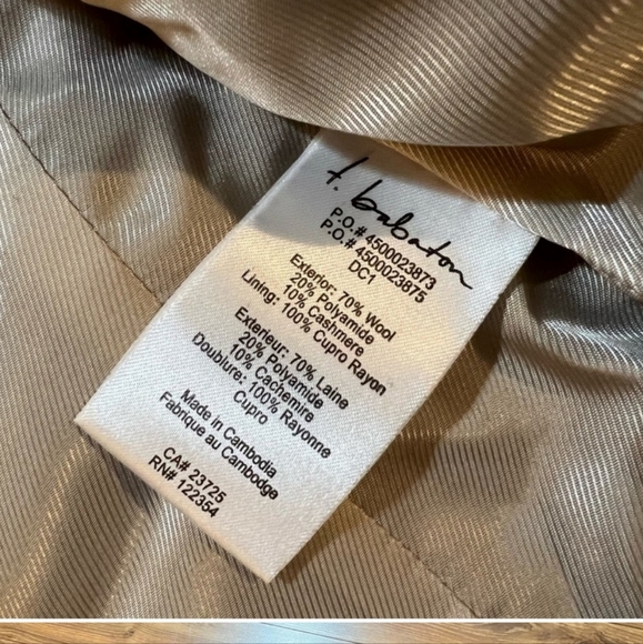 ARITZIA TALULA BABATON Howell Cashmere Virgin Wool Peacoat Charcoal Grey XS - Picture 7 of 8